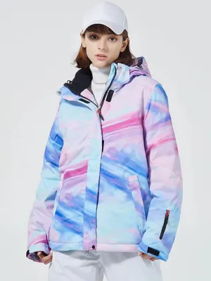 Affordable Female Rainbow Insulated Ski Jacket