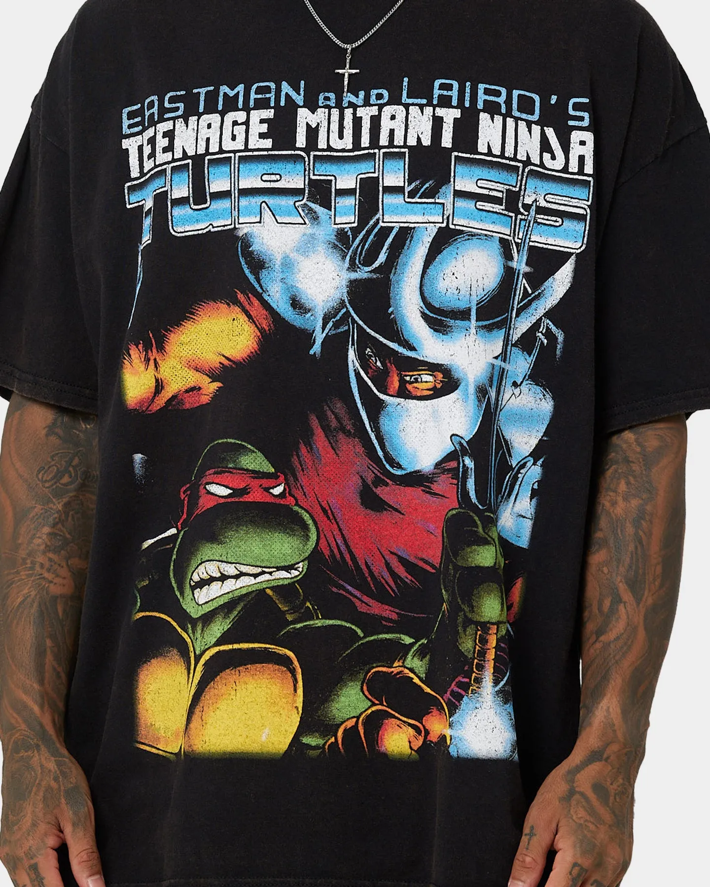 American Thrift X Teenage Mutant Ninja Turtles Shredder Vintage T-Shirt Black Wash