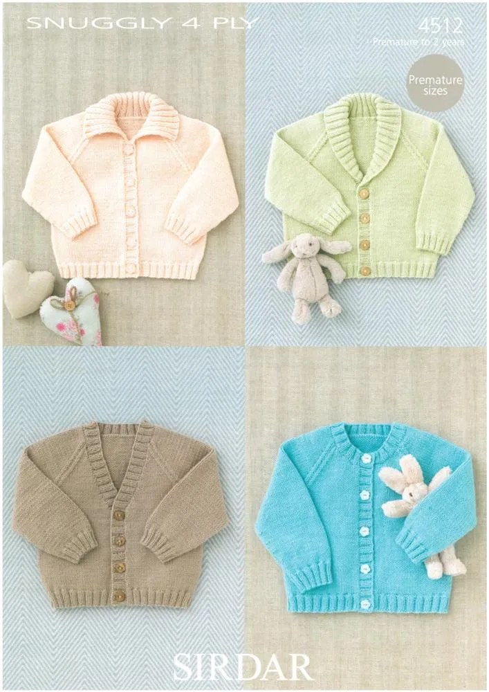 Baby's Raglan Cardigans in Sirdar Snuggly 4ply