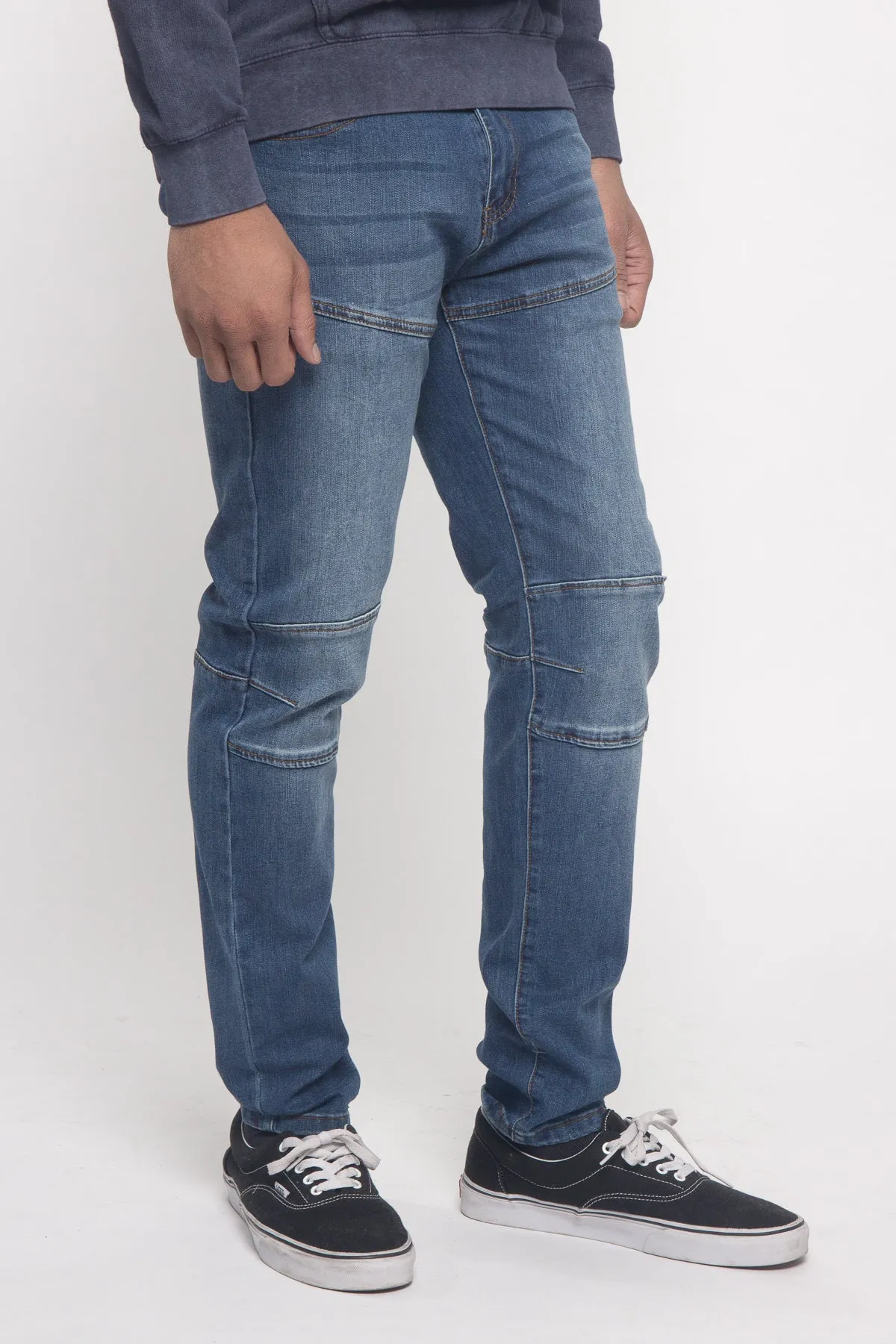 Basic Moto Biker Denim Jeans