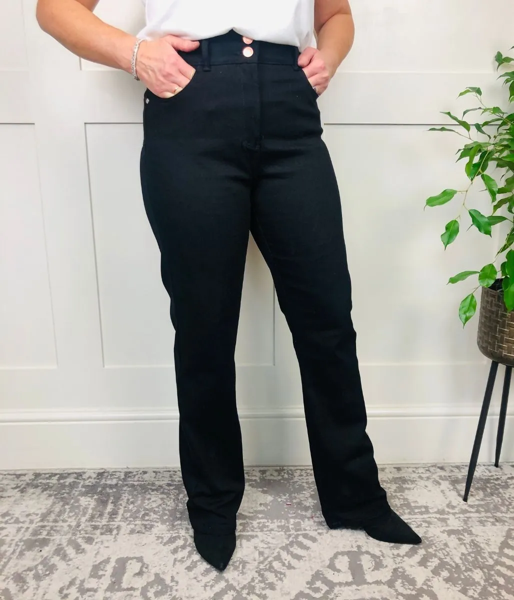 Black Bootcut Enhancer Jeans