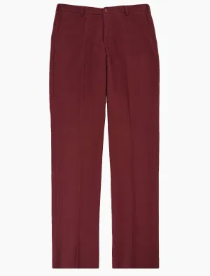 Burgundy Light Moleskin Comfort Trousers