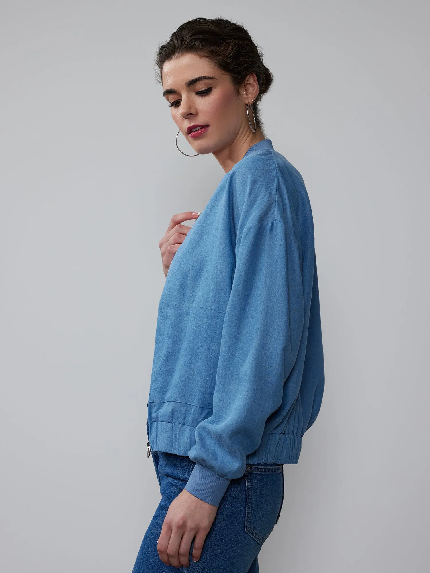 Chambray Bomber Jacket