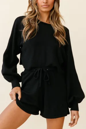 Easy Breezy Long Sleeve Midi Sweater Black