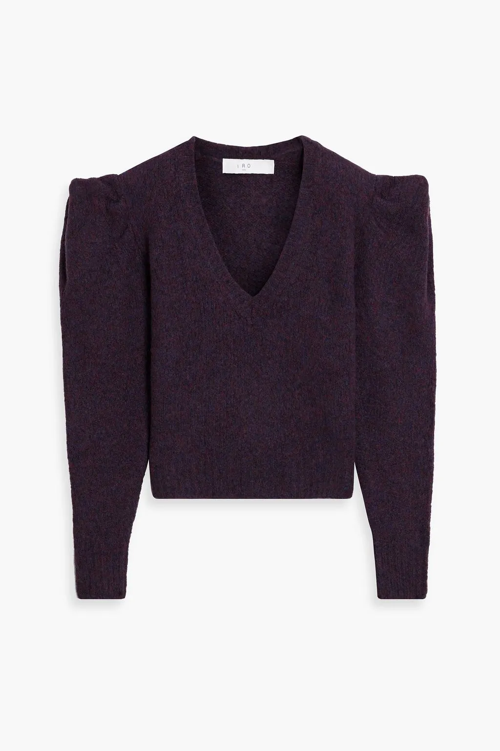 IRO brushed wool blend sweater, grape