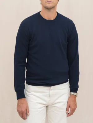 Knitted Cashmere Crewneck Navy