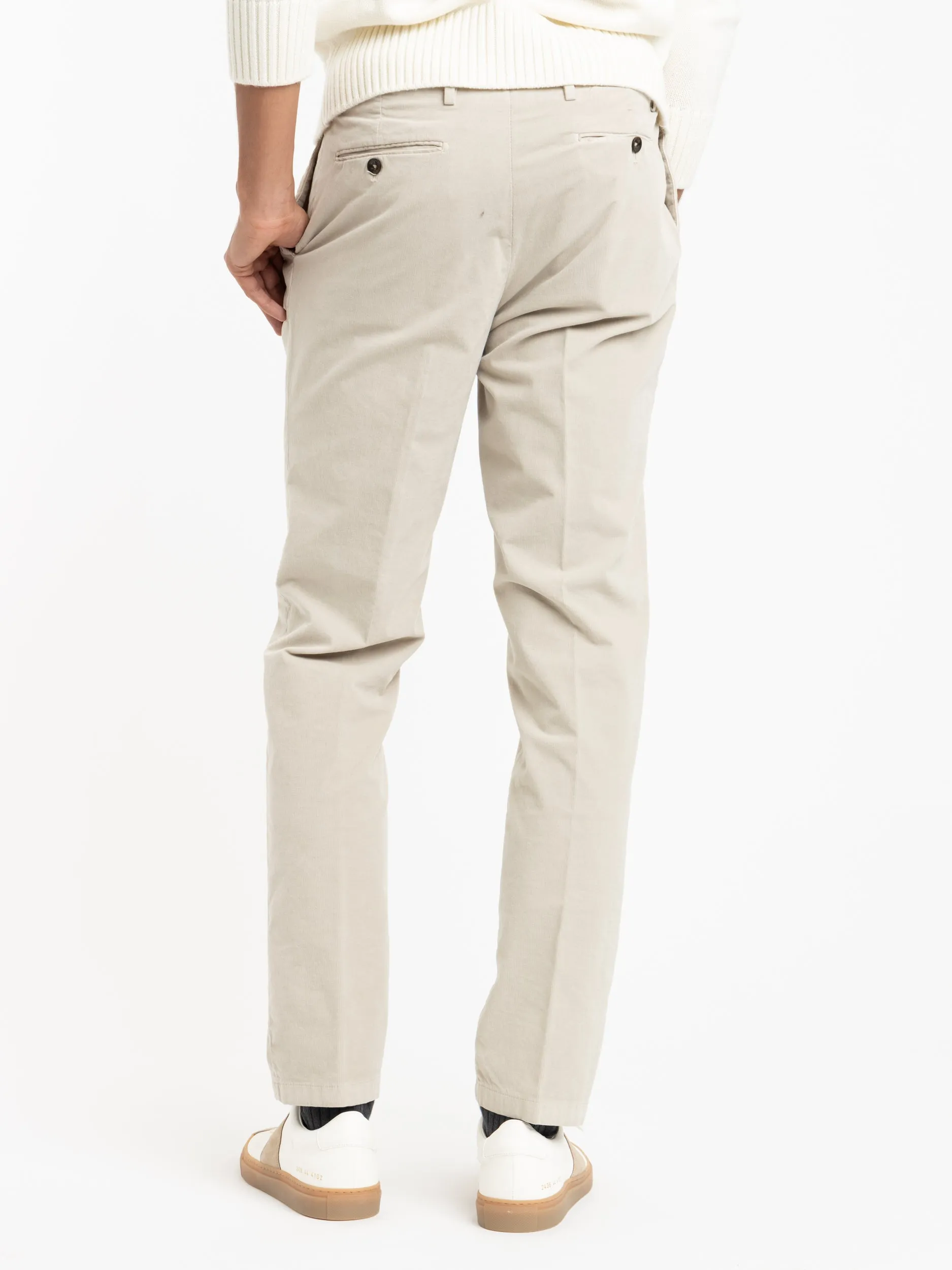 Light Brown Cotton Velvet Trousers