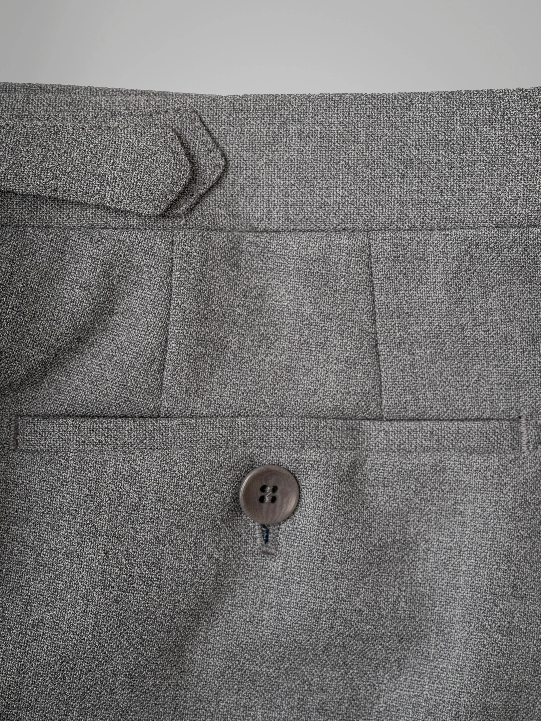 Light grey pair of regular fit fourply wool trousers