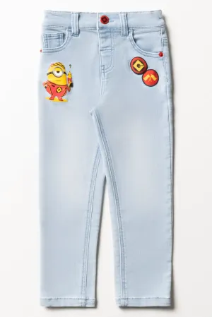 Minions Denim Jeans Light Blue