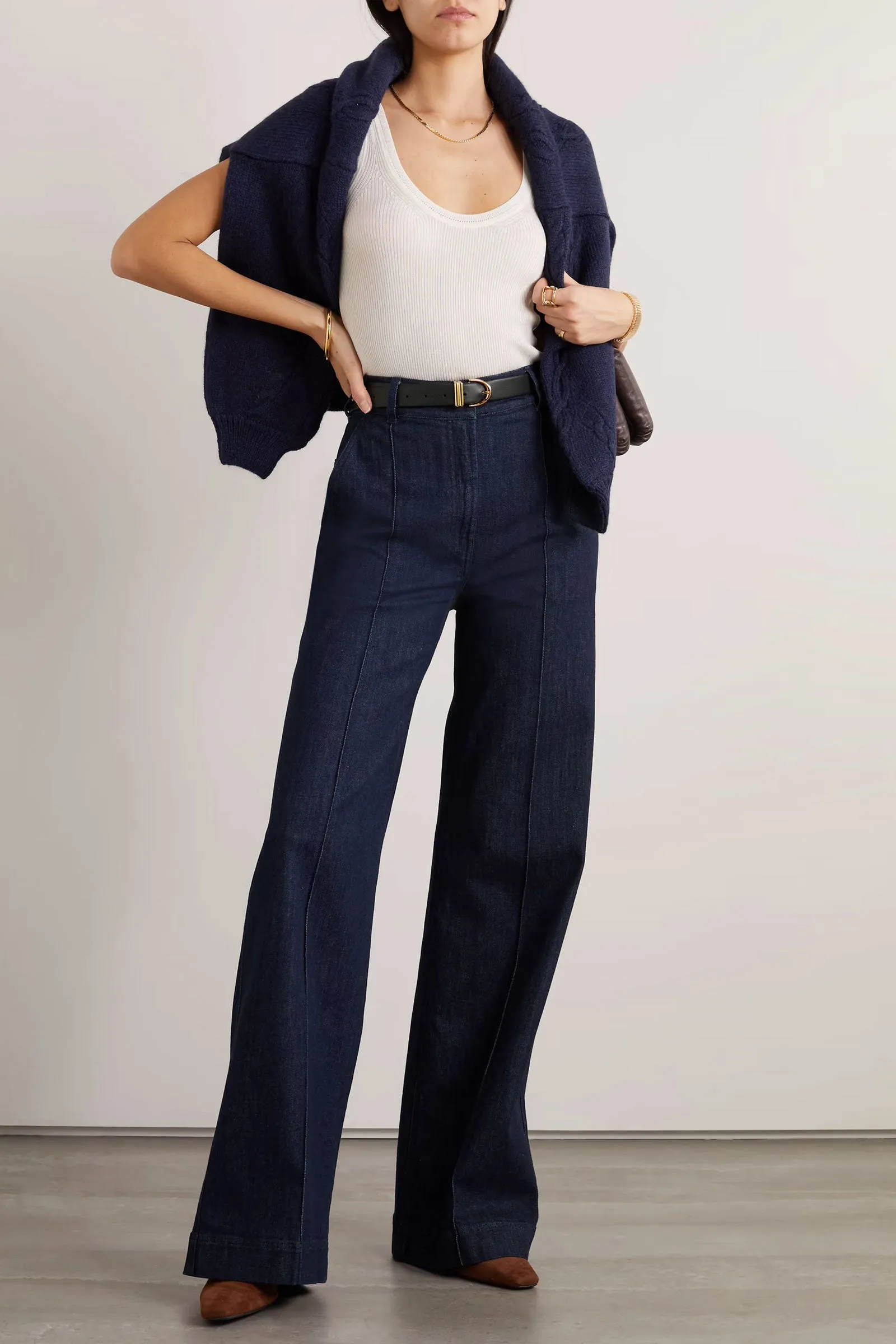   NET SUSTAIN High-rise Straight-leg Stretch Organic Jeans