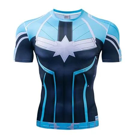 New Nightwing Short Sleeve Compression Shirts Thanos 3D Printed T shirts Men Summer NEW Crossfit Top For Male Fitness Cloth