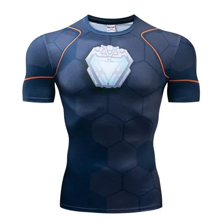 New Nightwing Short Sleeve Compression Shirts Thanos 3D Printed T shirts Men Summer NEW Crossfit Top For Male Fitness Cloth