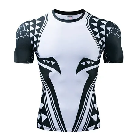 New Nightwing Short Sleeve Compression Shirts Thanos 3D Printed T shirts Men Summer NEW Crossfit Top For Male Fitness Cloth