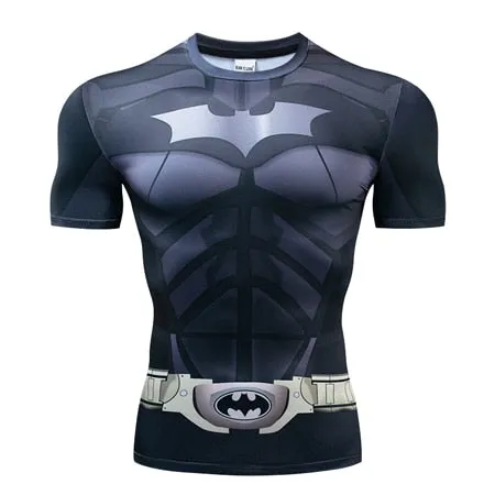 New Nightwing Short Sleeve Compression Shirts Thanos 3D Printed T shirts Men Summer NEW Crossfit Top For Male Fitness Cloth