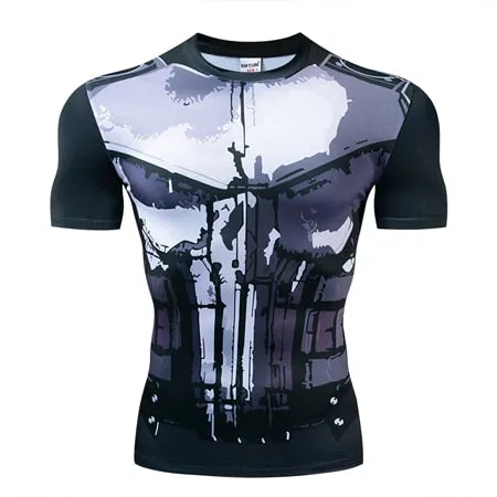 New Nightwing Short Sleeve Compression Shirts Thanos 3D Printed T shirts Men Summer NEW Crossfit Top For Male Fitness Cloth