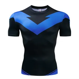 New Nightwing Short Sleeve Compression Shirts Thanos 3D Printed T shirts Men Summer NEW Crossfit Top For Male Fitness Cloth