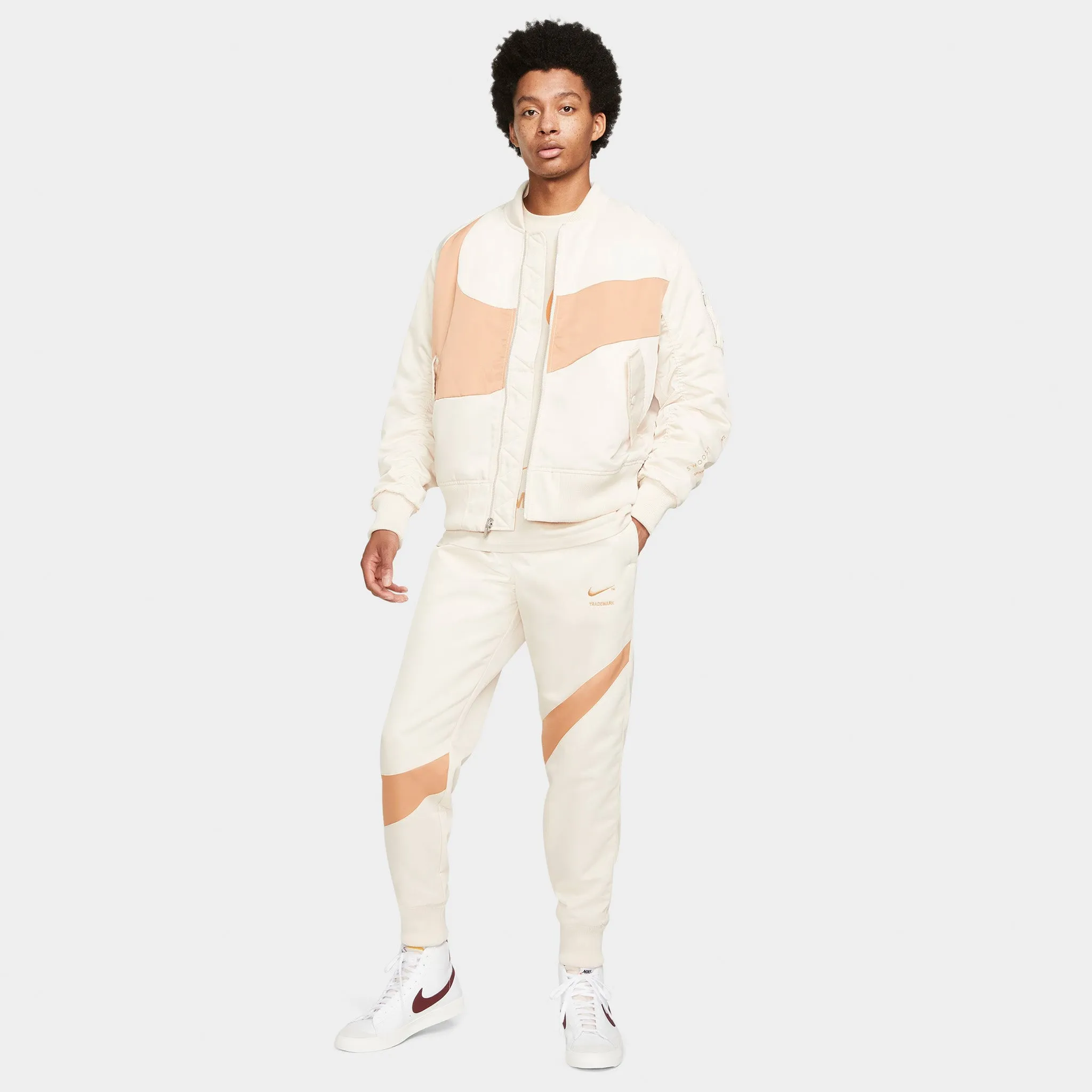 Nike Sportswear Swoosh Pants Pearl White / Light Cognac - Light Cognac