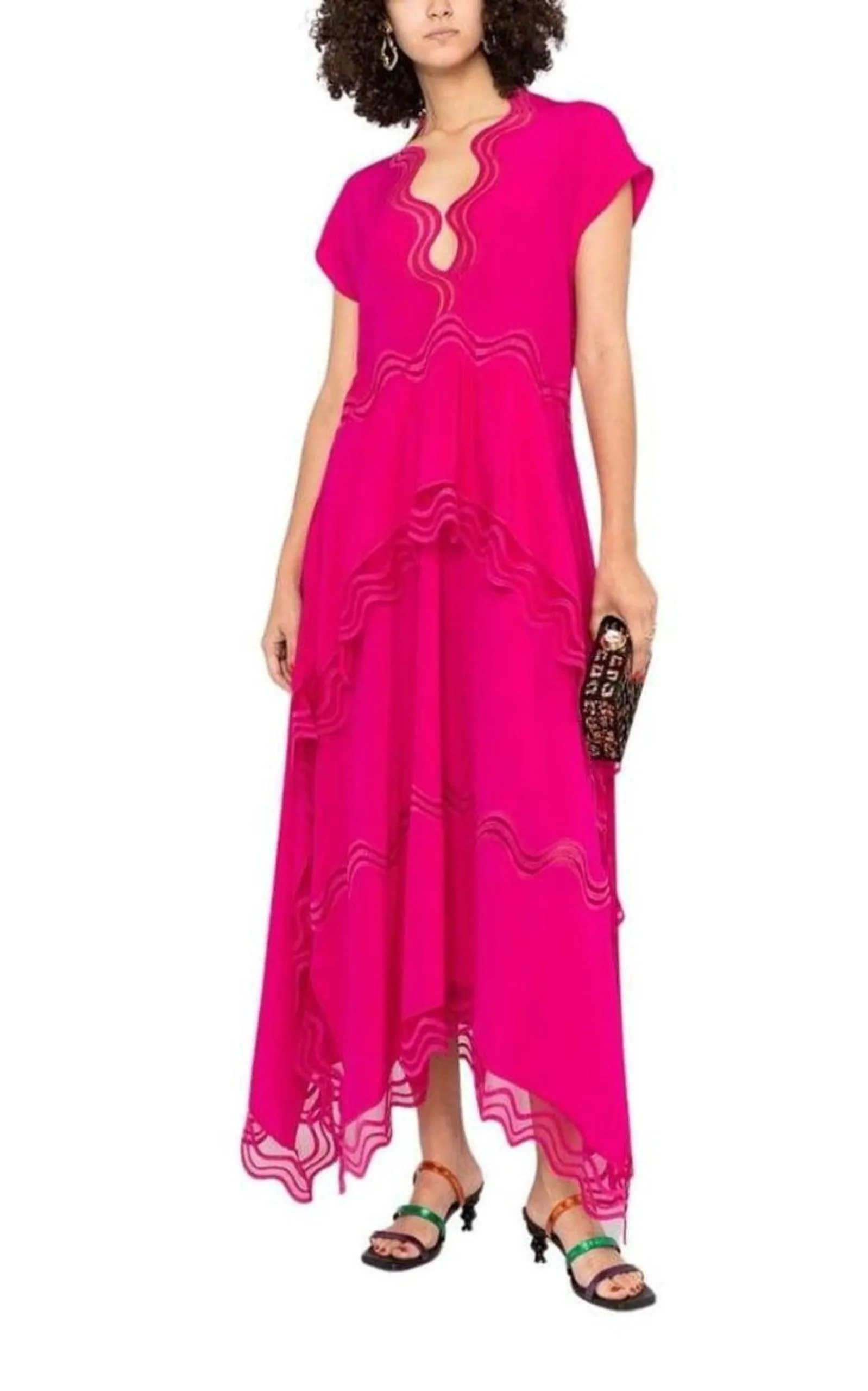 Orla Silk Dress in Pink