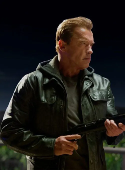 Terminator Genisys Black Leather Jacket