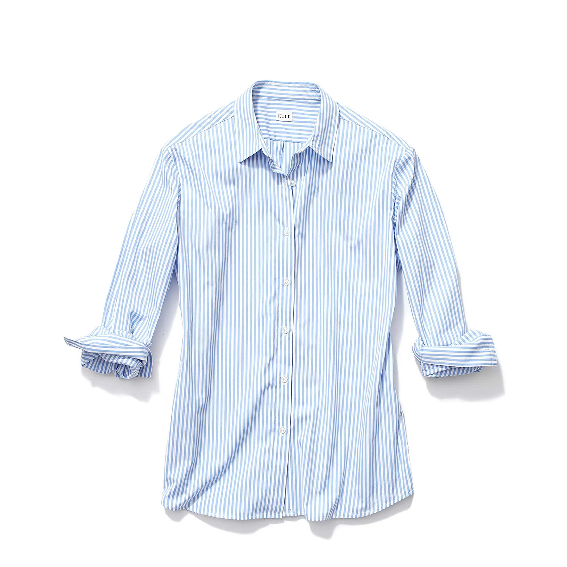 The Hutton Oversized Shirt - White/Sky