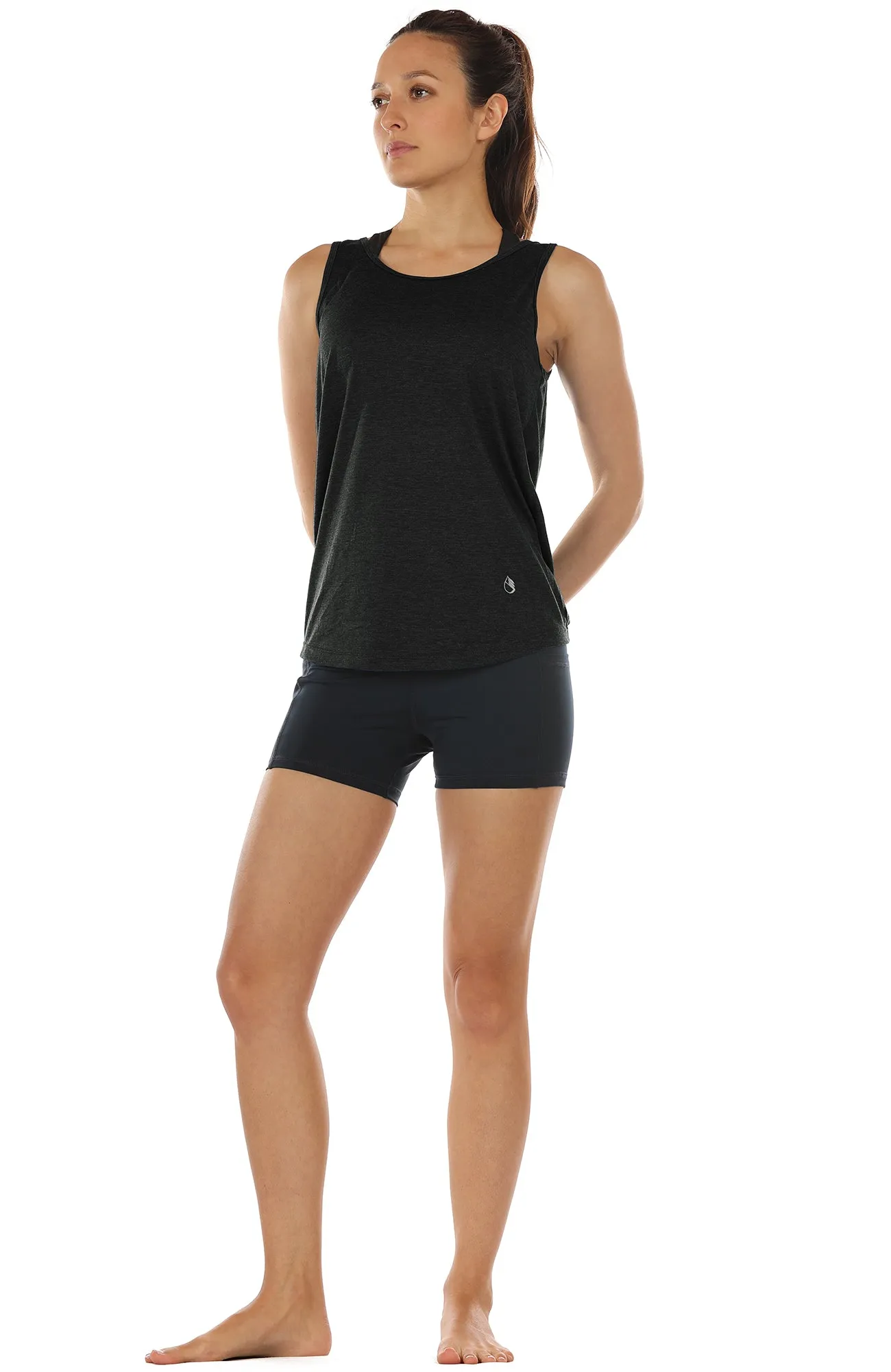 TK26 icyzone Workout Tank Tops for Women - Open Back Strappy Athletic Tanks, Yoga Tops, Gym Shirts