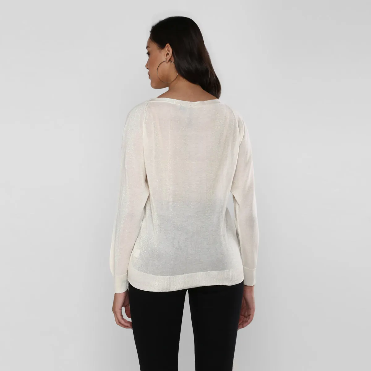 Women's Neutrals Crew Neck Top