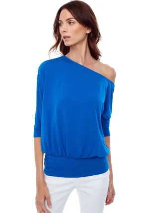 Women's Up! | Off Shoulder Flirty Top | Cobalt