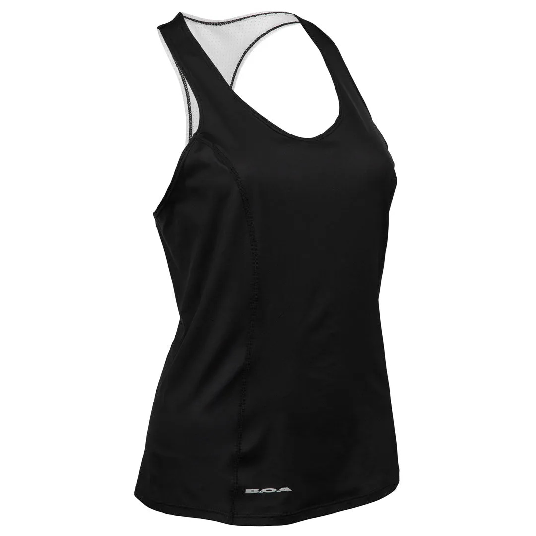 Women's Vortex Fitted Tank - Black/White